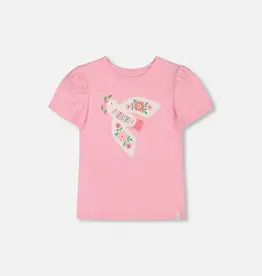 Deux par Deux SALE Prism Pink Top w/Dove Applique