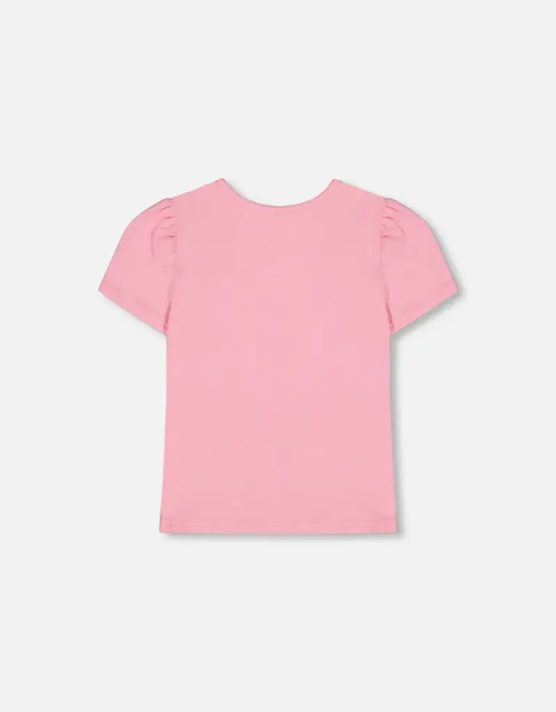 Deux par Deux Prism Pink Top w/Dove Applique
