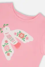 Deux par Deux Prism Pink Top w/Dove Applique
