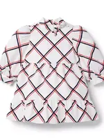 Janie and Jack SALE Red White Blue Pattern Dress