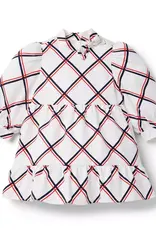 Janie and Jack Red White Blue Pattern Dress
