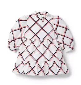 Janie and Jack SALE Red White Blue Pattern Dress