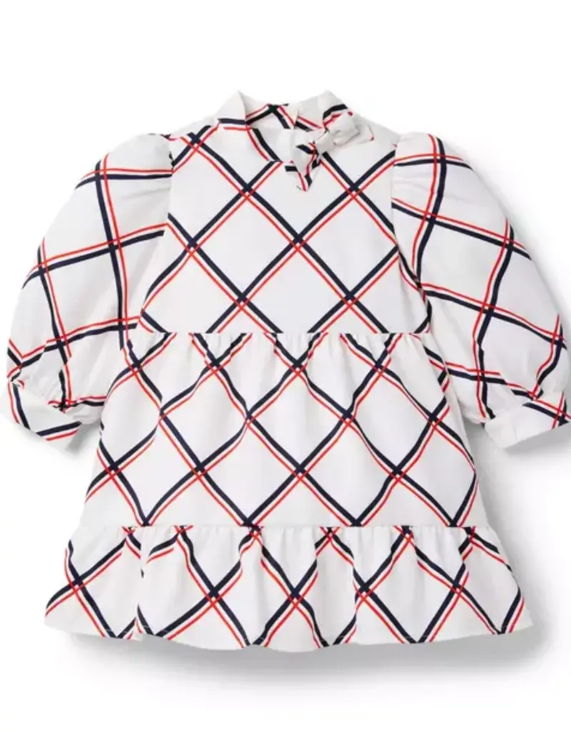 Janie and Jack Red White Blue Pattern Dress