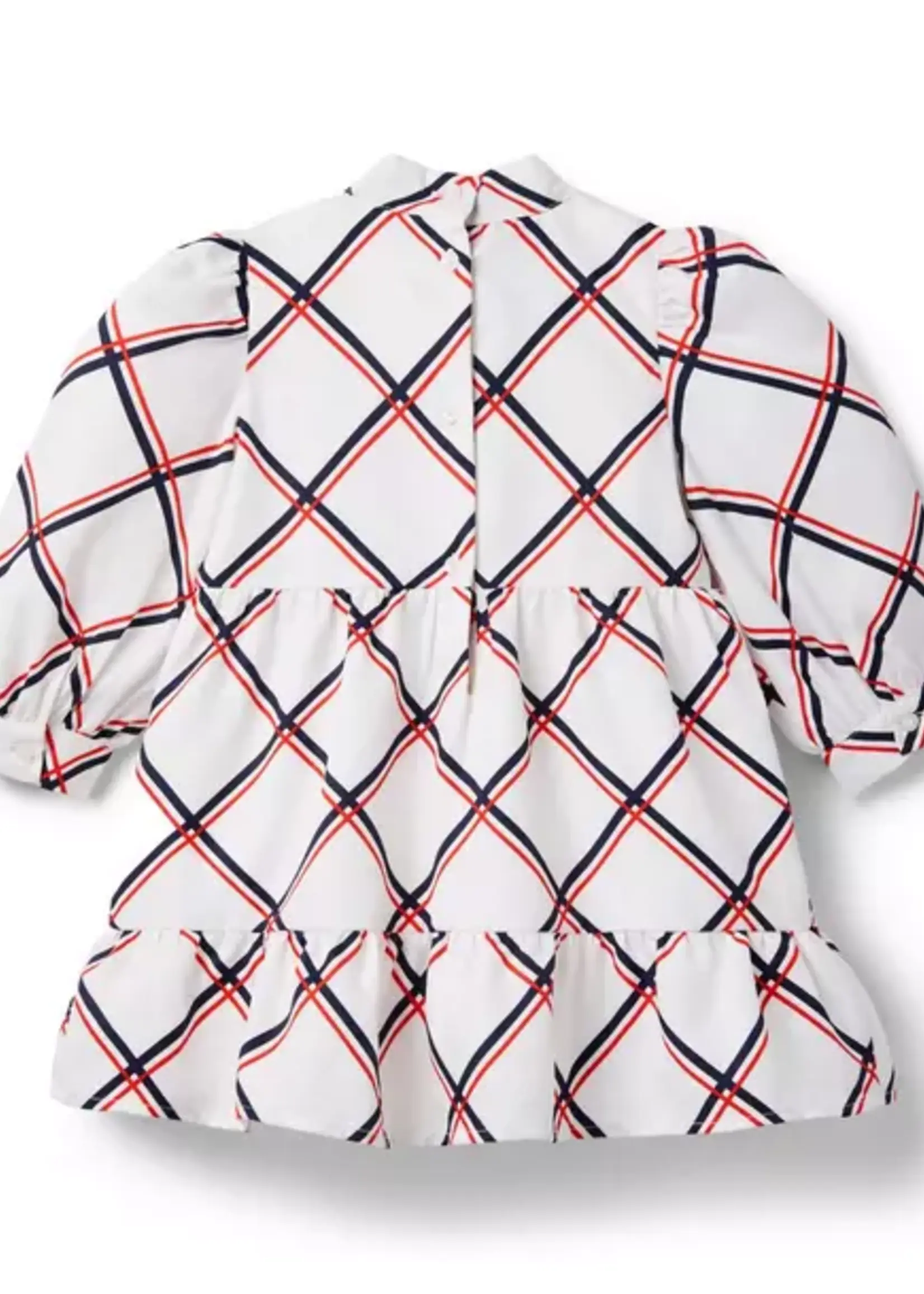 Janie and Jack Red White Blue Pattern Dress