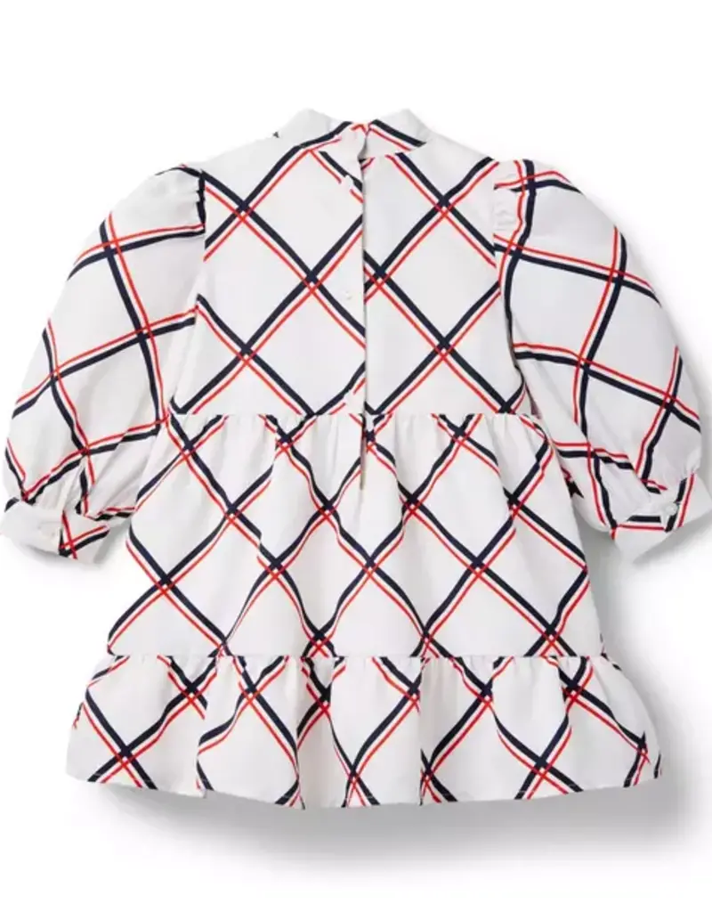 Janie and Jack Red White Blue Pattern Dress