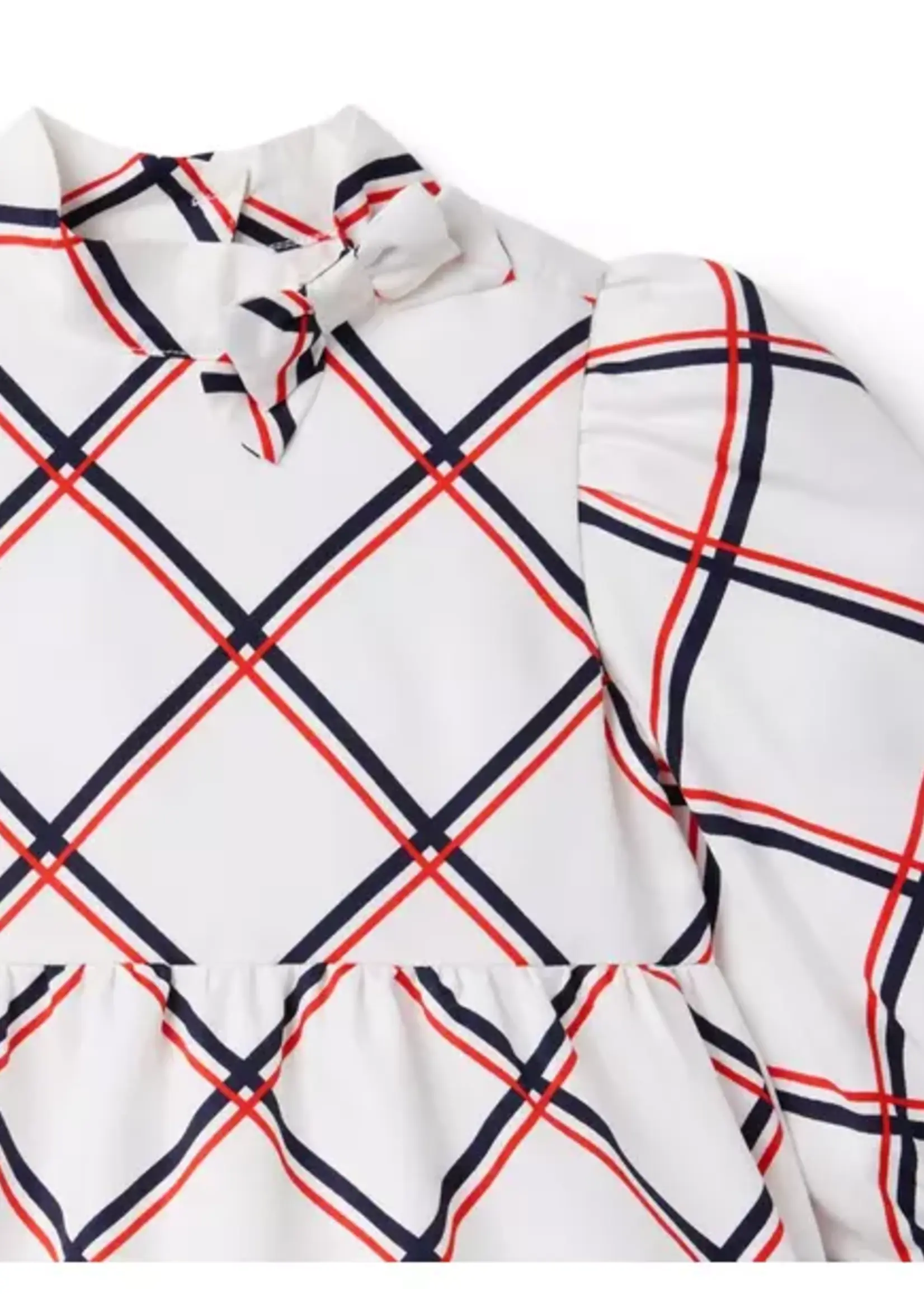 Janie and Jack Red White Blue Pattern Dress