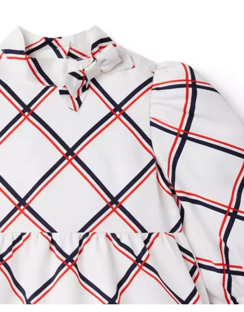 Janie and Jack Red White Blue Pattern Dress