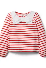 Janie and Jack Red Stripe Collar L/S Top