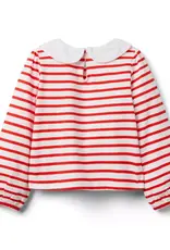 Janie and Jack Red Stripe Collar L/S Top