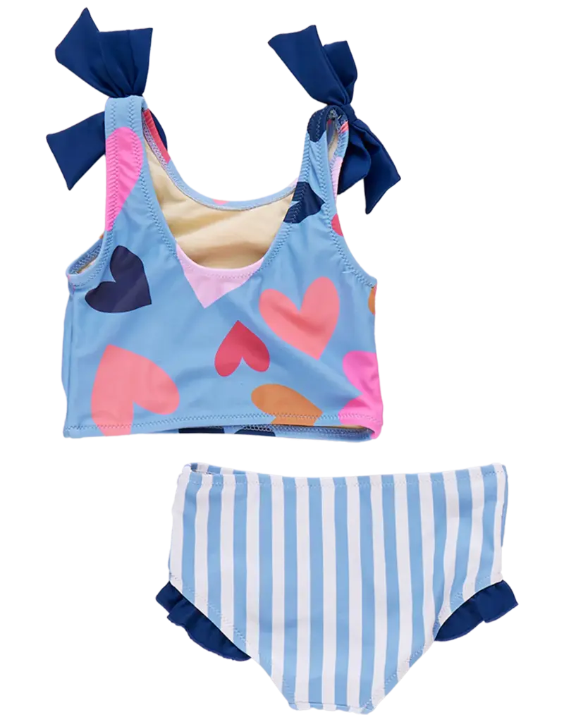 Pink Chicken shelly tankini multi tossed hearts