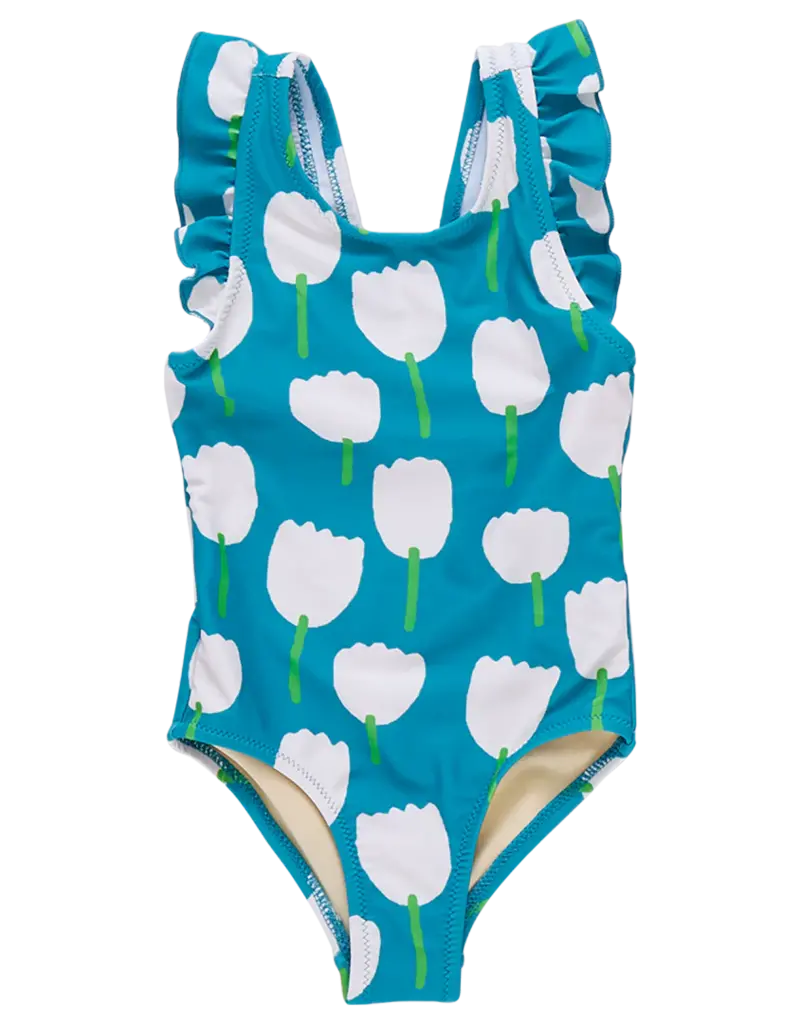 Pink Chicken liv bow suit white tulips