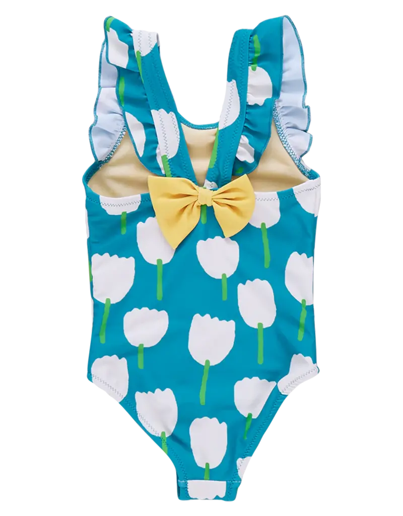 Pink Chicken liv bow suit white tulips