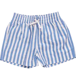Pink Chicken swim trunk blue stripe