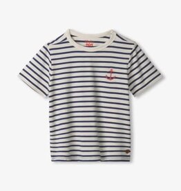 Hatley Kids blue indigo stripe bamboo tee