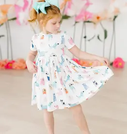 Mila & Rose Puppy Pals S/S Pocket Twirl Dress