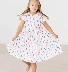 Mila & Rose Summer Sweets Flutter Sleeve Twirl Dress