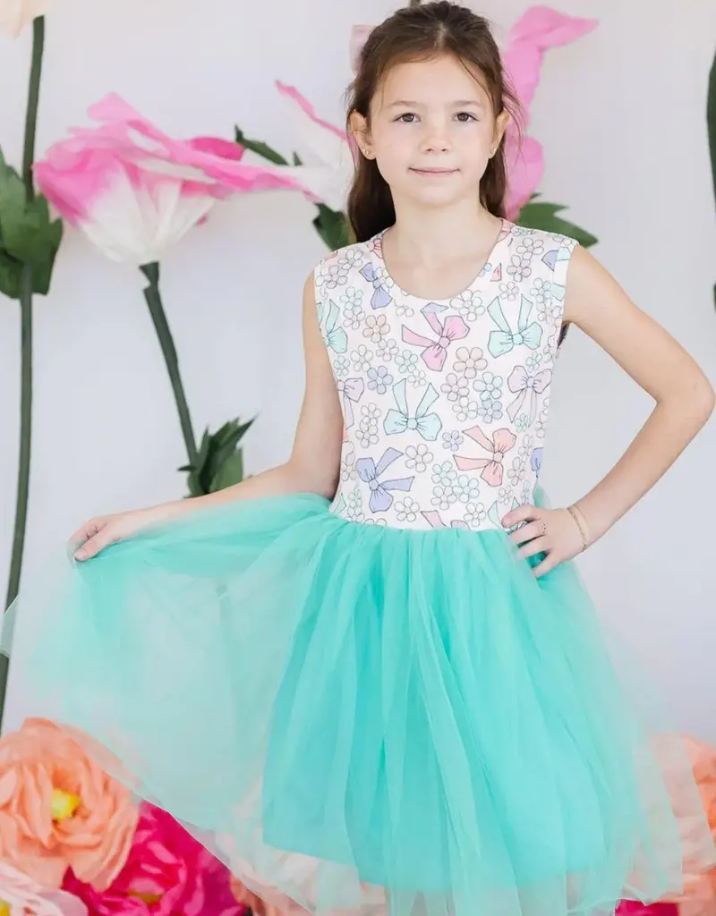 Mila & Rose Blossoms Bows Tank Tutu Dress
