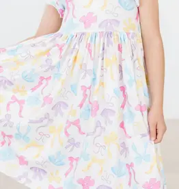 Mila & Rose Bow-tastic Flutter Sleeve Twirl Dress