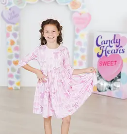 Mila & Rose Twinkle Ties 3/4 Sleeve Pocket Twirl Dress
