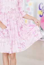 Mila & Rose Twinkle Ties 3/4 Sleeve Pocket Twirl Dress