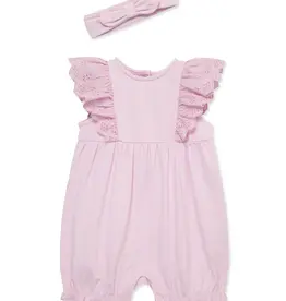 Little Me Lilac Eyelet Romper