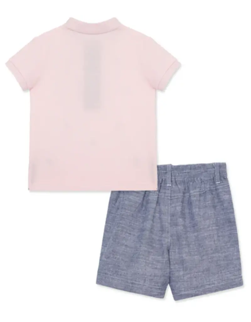 Little Me Palm Polo Short Set