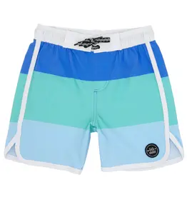 Feather 4 Arrow Block Stripe Boardshort Marina Blue