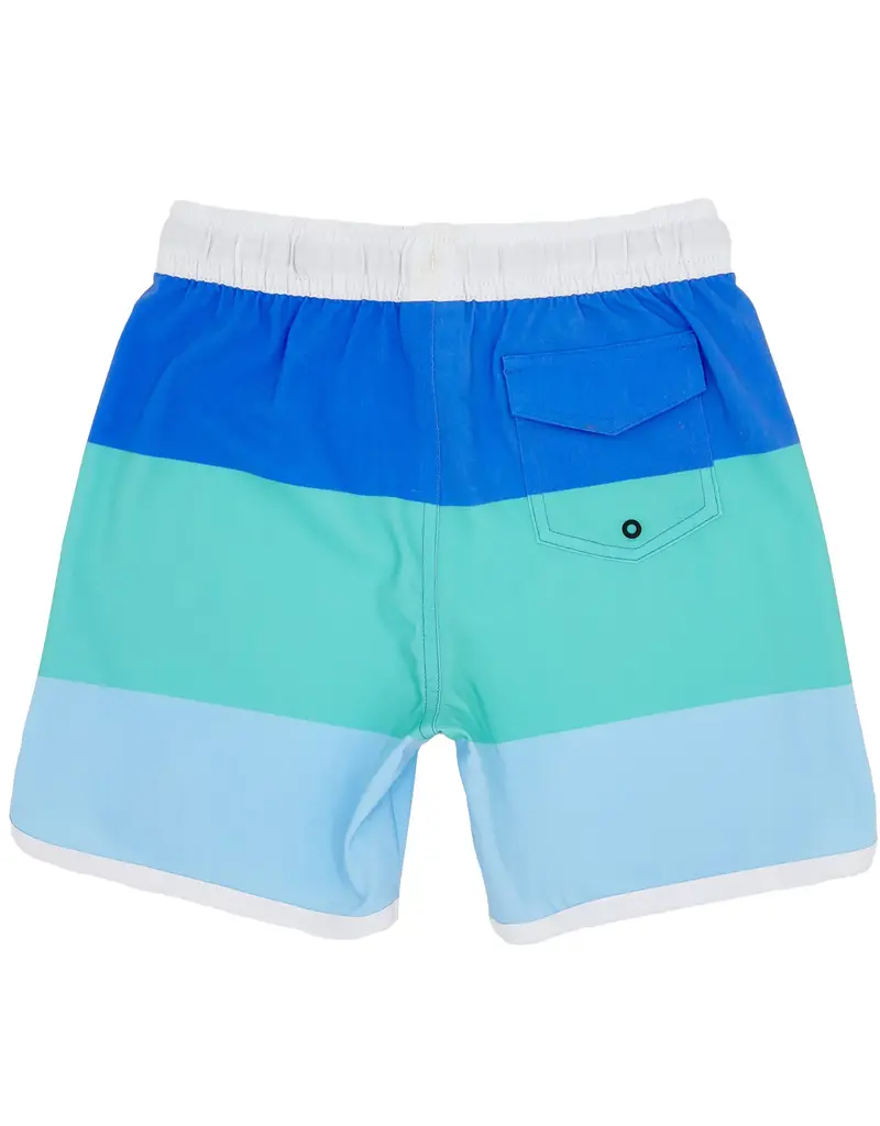 Feather 4 Arrow Block Stripe Boardshort Marina Blue