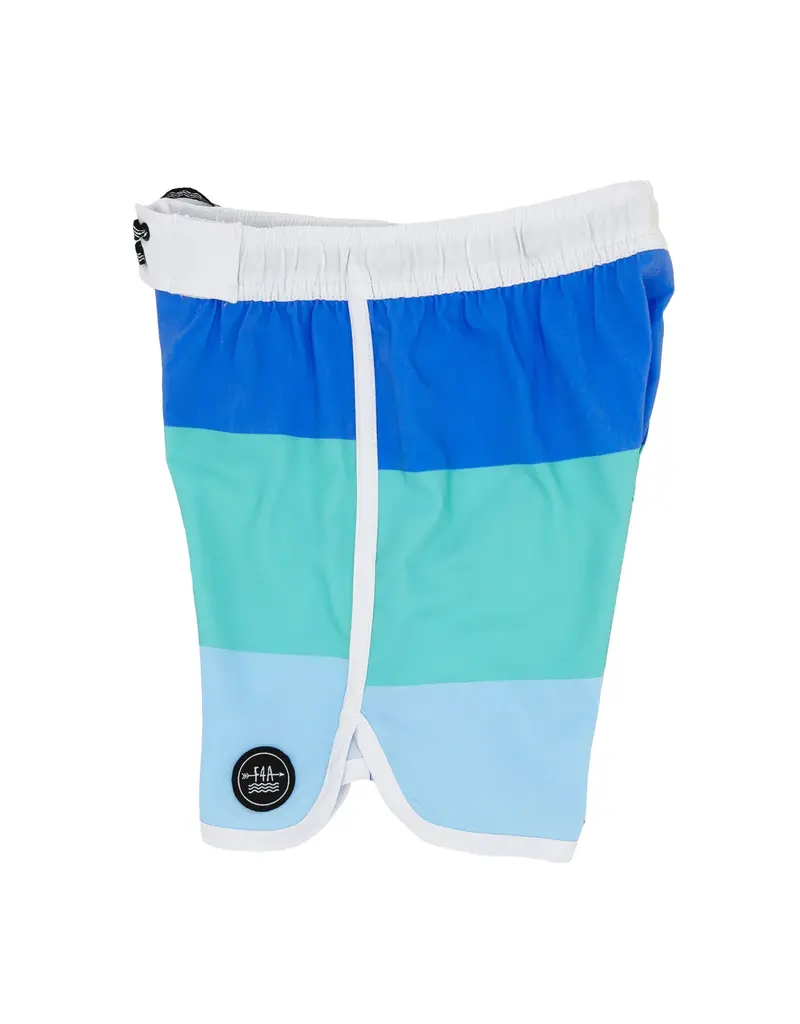 Feather 4 Arrow Block Stripe Boardshort Marina Blue