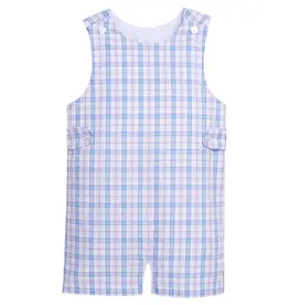 Little English Button Tab John John Albany Plaid