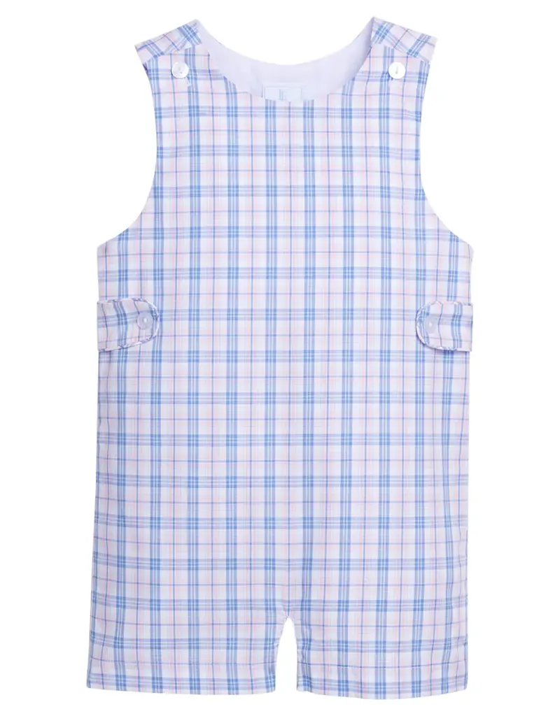 Little English Button Tab John John Albany Plaid