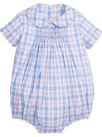 Little English SALE. Chest Smocked Bubble Albany Plaid