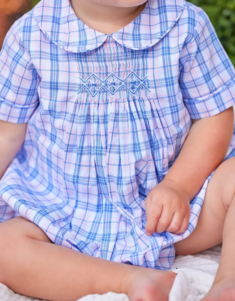 Little English Chest Smocked Bubble Albany Plaid