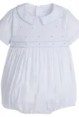 Little English Smocked Theodore Bubble Light Blue