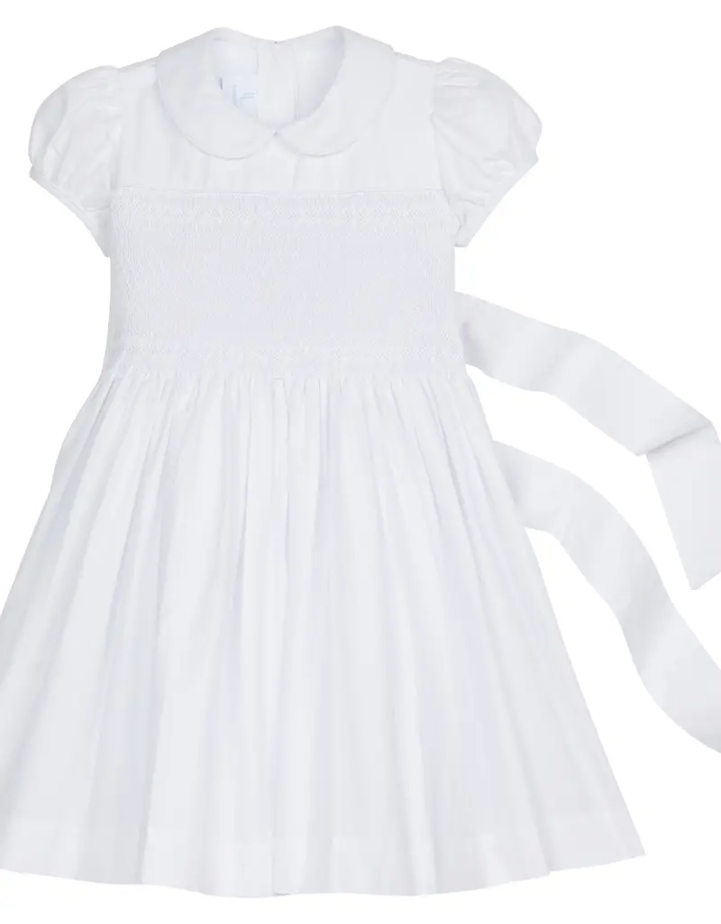 Little English Smocked Emery Dress White