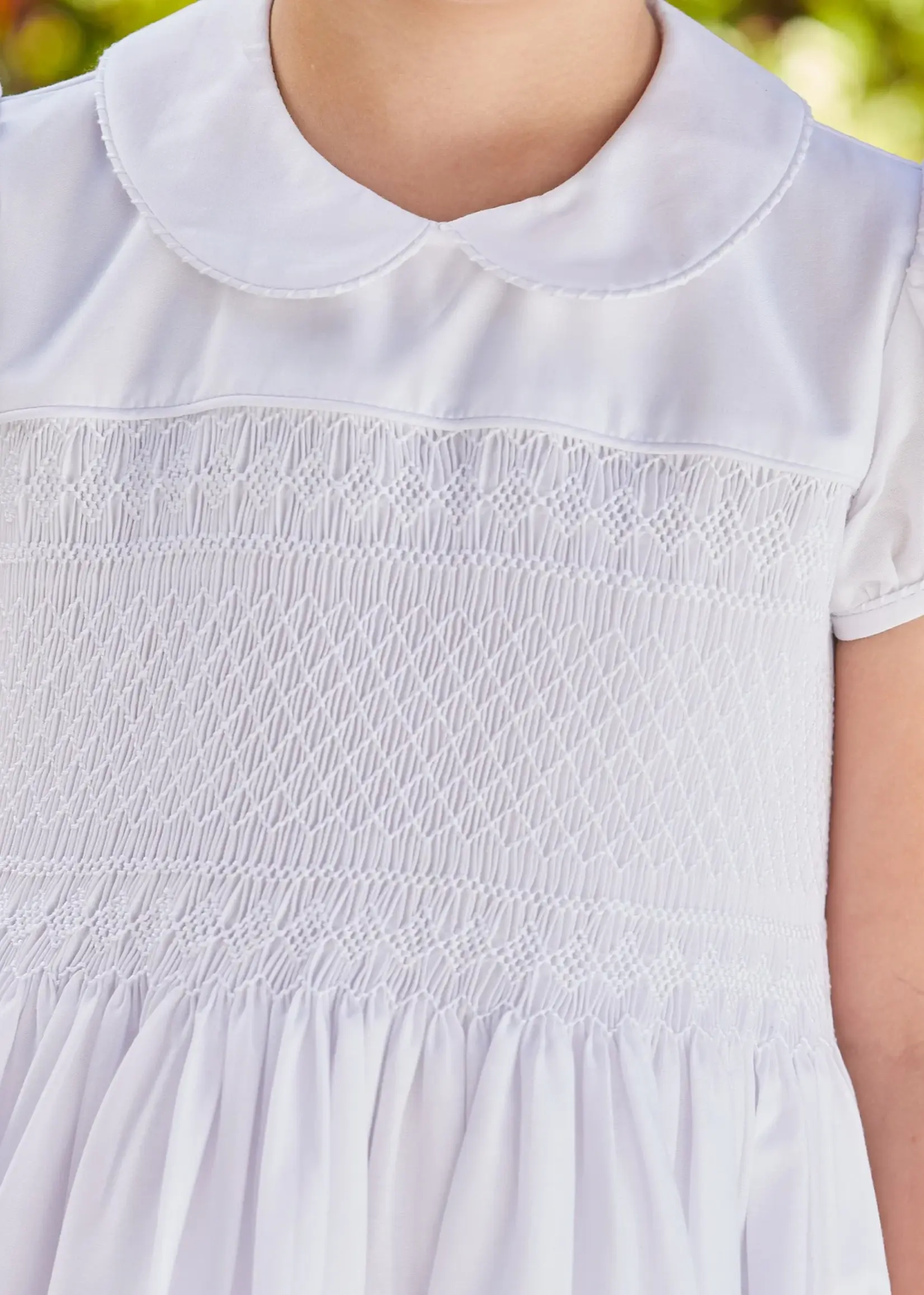 Little English Smocked Emery Dress White