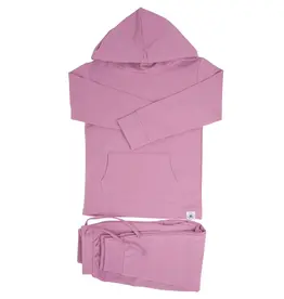 Sweet Bamboo Hooded Jogger Set Lotus Pink French Terry