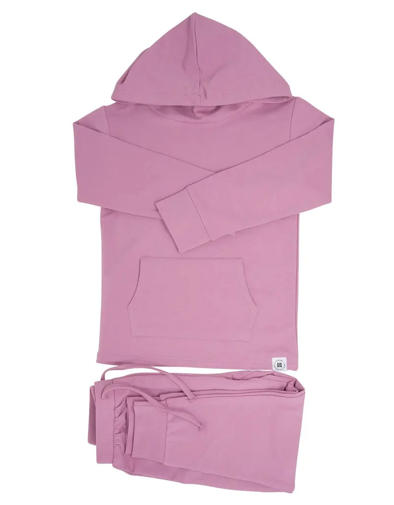 Sweet Bamboo Hooded Jogger Set Lotus Pink