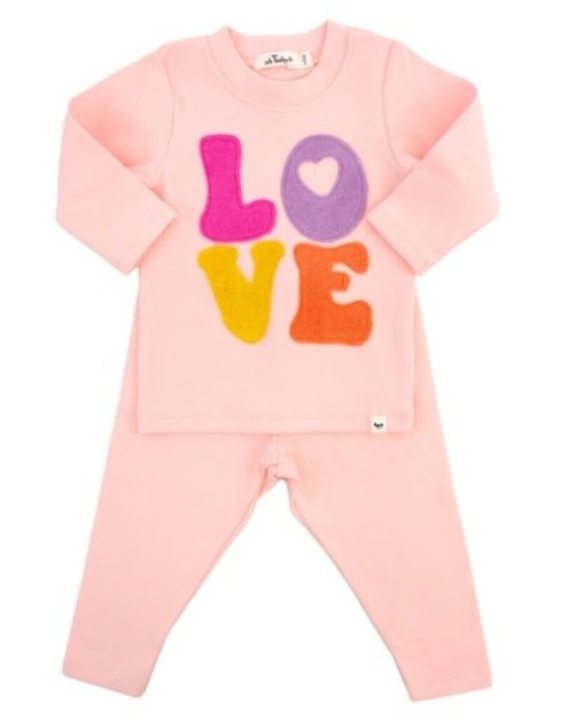 oh baby! Cotton Candy Love Terry Appl 2pc Set