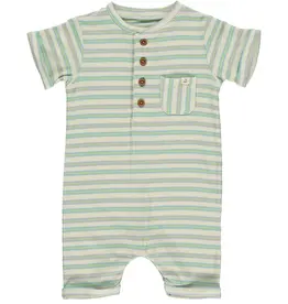 Me & Henry Camborne Henley Ribbed Romper Beige