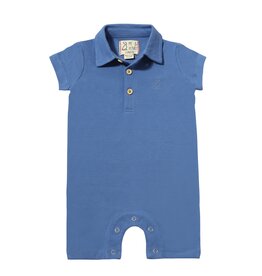 Me & Henry Drift Polo Romper Royal Pique