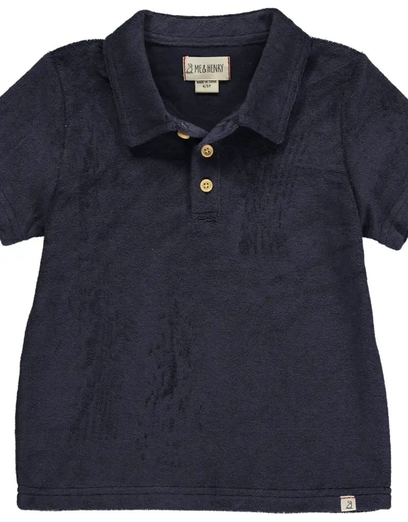 Me & Henry Watergate Terry Towelling S/S Polo Navy