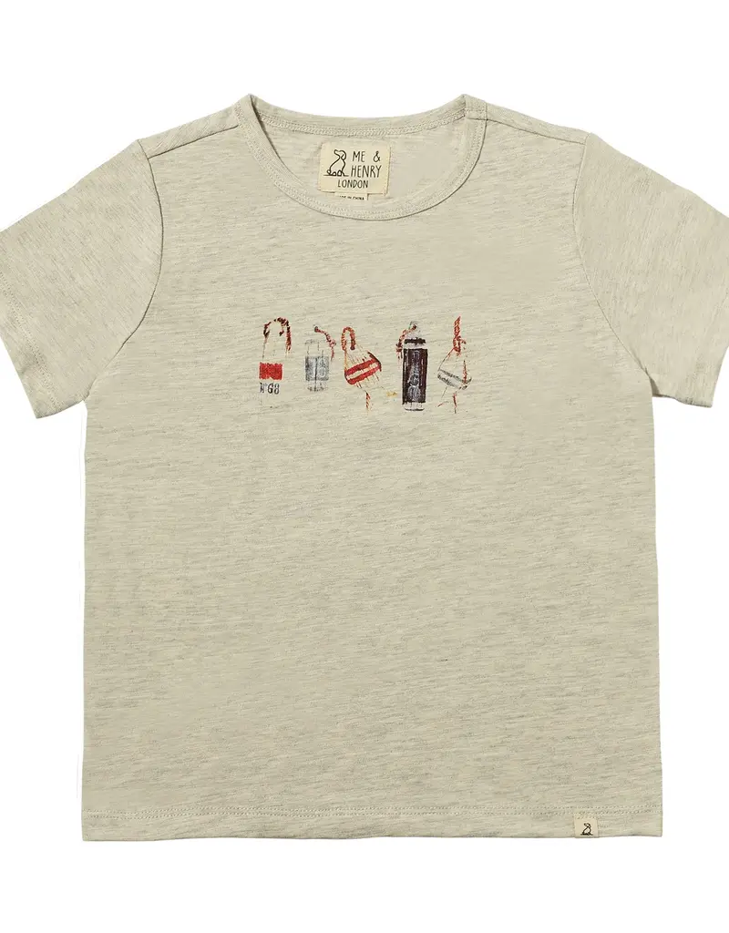 Me & Henry Falmouth Printed Tee Grey Buoys