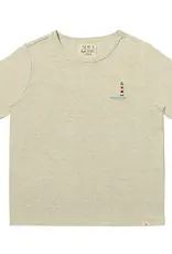Me & Henry Marine Embroidered Tee Grey Lighthouse