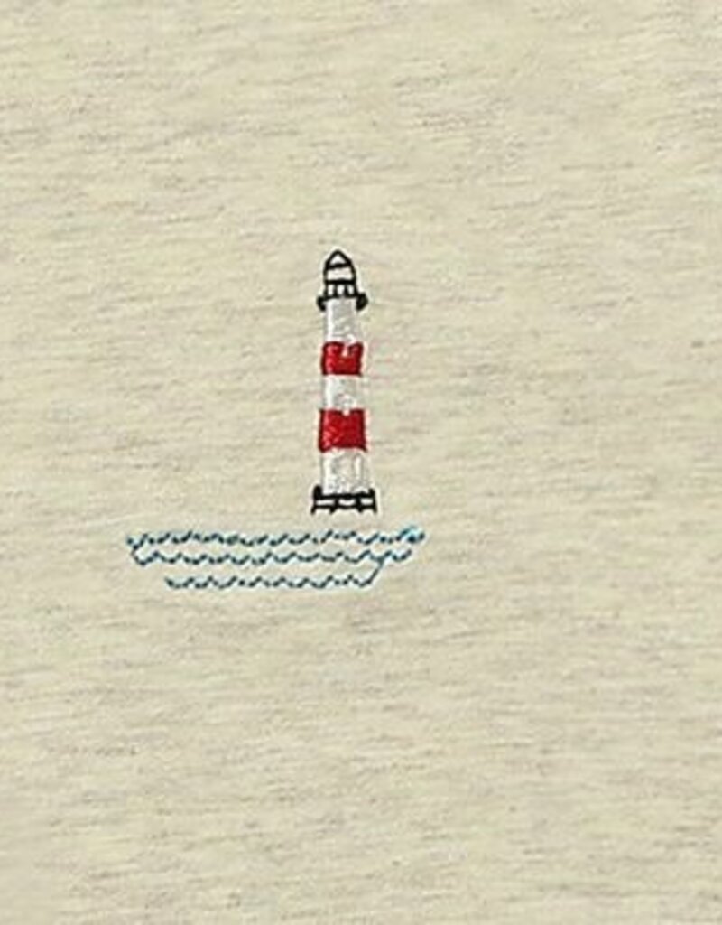 Me & Henry Marine Embroidered Tee Grey Lighthouse