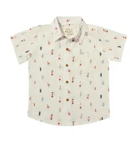 Me & Henry Maui Print S/S Shirt White Buoys