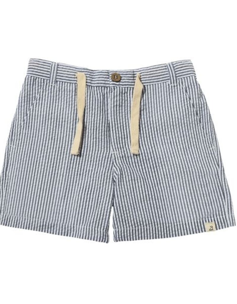 Me & Henry Crew Shorts Navy White Seersucker