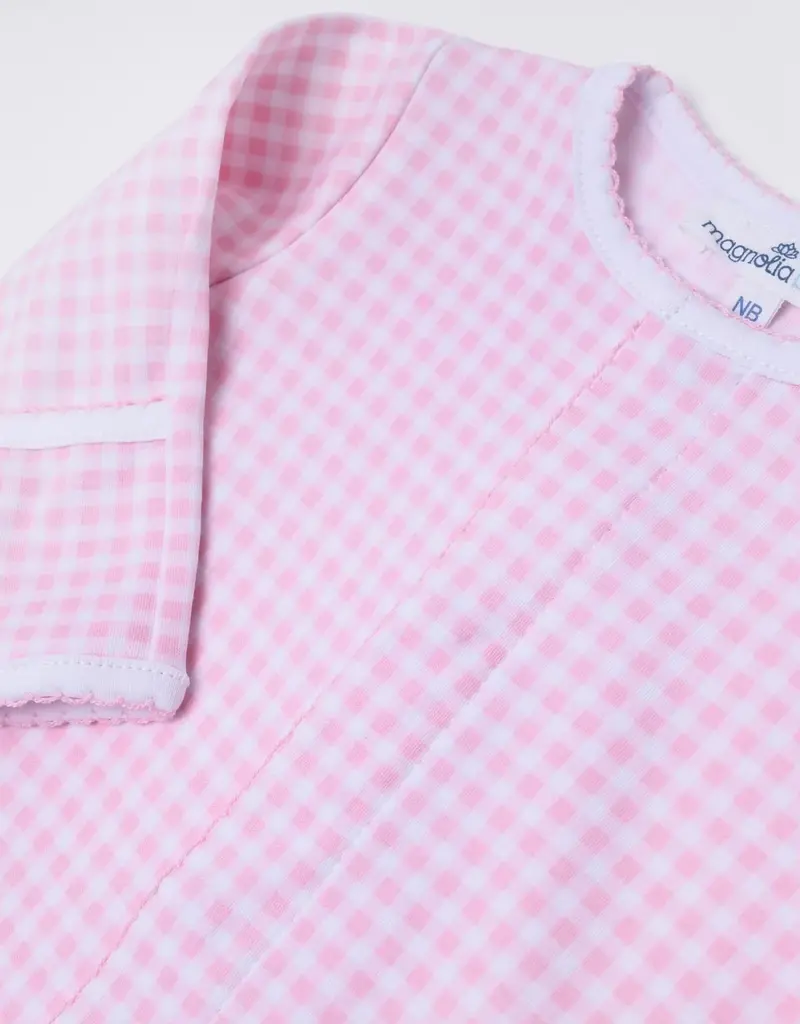 Magnolia Baby Pink Mini Checks Footie
