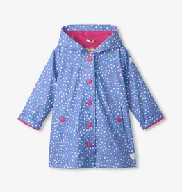 Hatley Kids lots of dots splash jacket cornflower blue