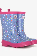 Hatley Kids lots of dots shiny rain boots cornflower blue
